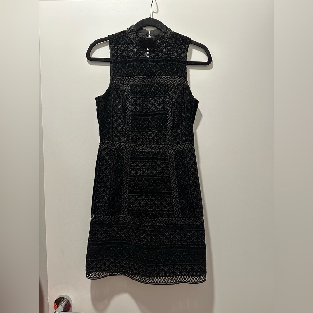 Black velvet topshop dress